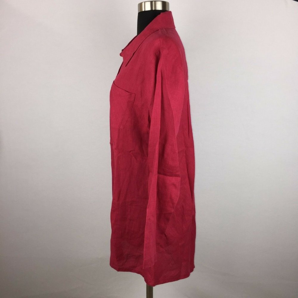 Flax S Linen Collared Button Down Long Sleeve - image 5